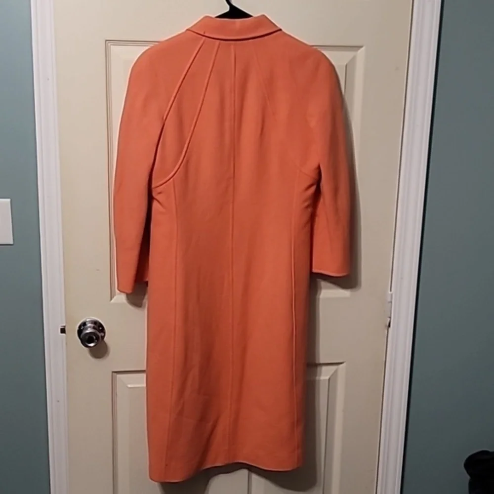 Vintage Escada German Coral Wool Coat Women's‎ 38 (6) Good Condition.